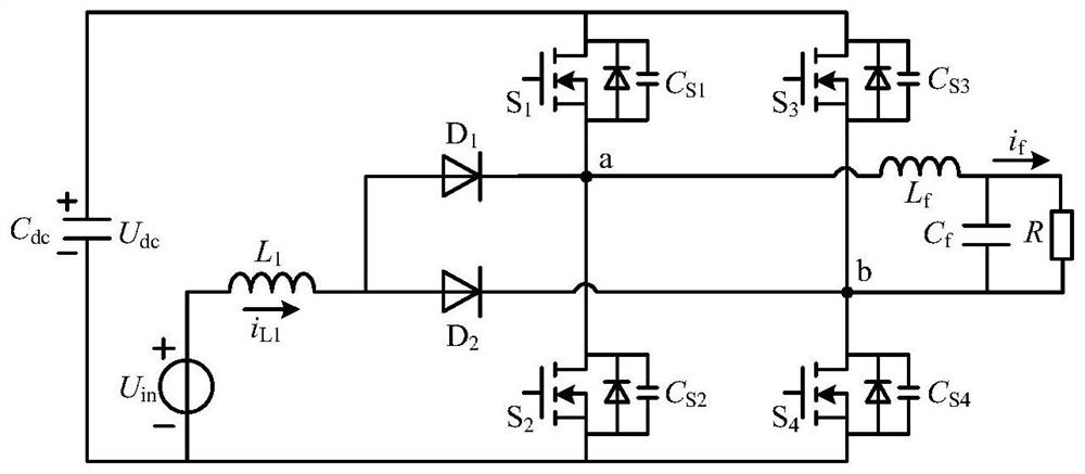 Zero-voltage soft-switching single-phase boost inverter and control method