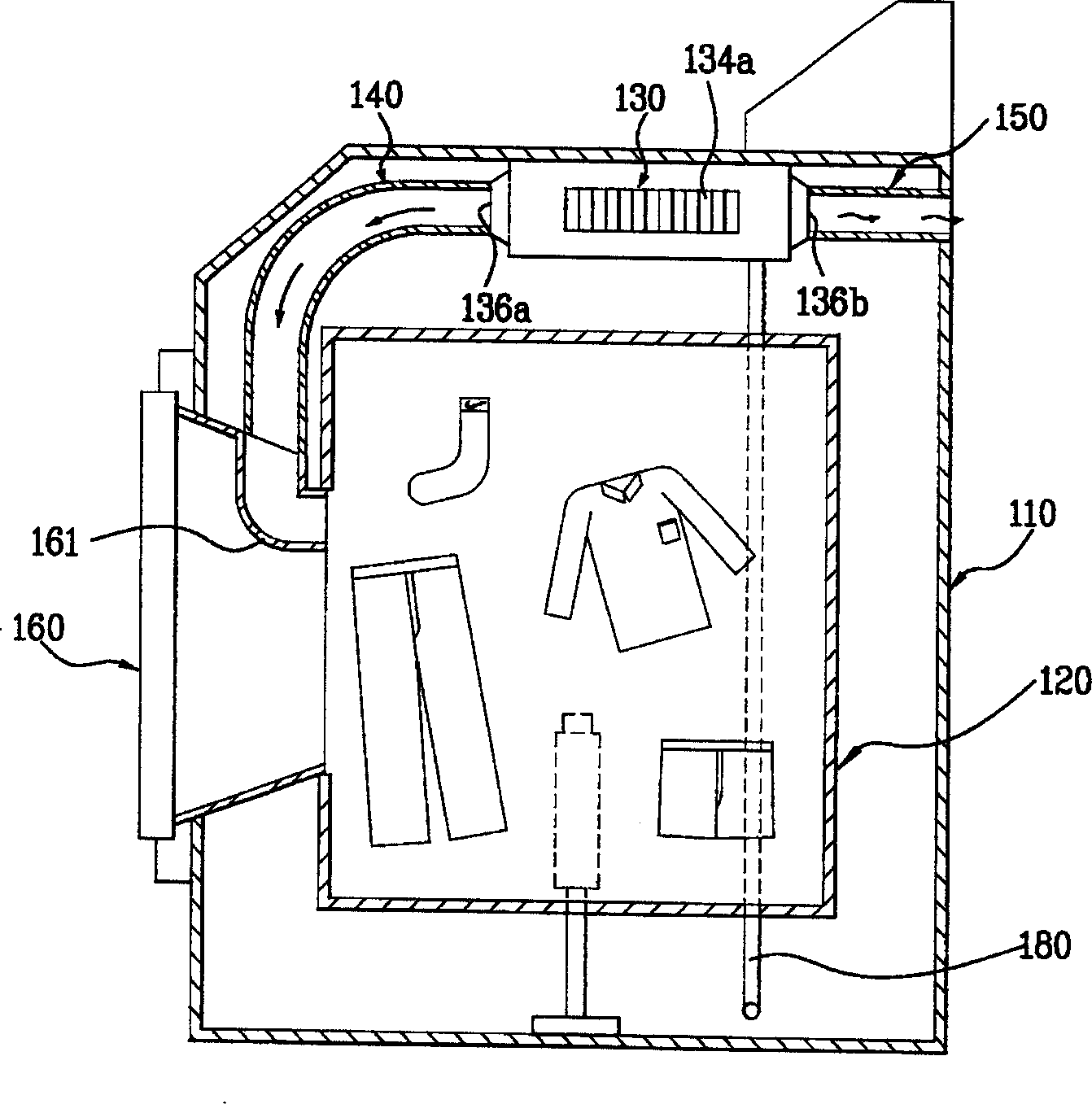 Drying device and washing machine using hydrogen storage alloy as heat source