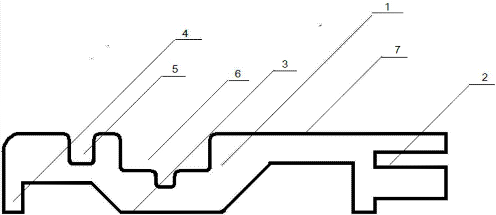 Stone powder-pressed plane inner wall plate with right-angled grooves and buckling groove