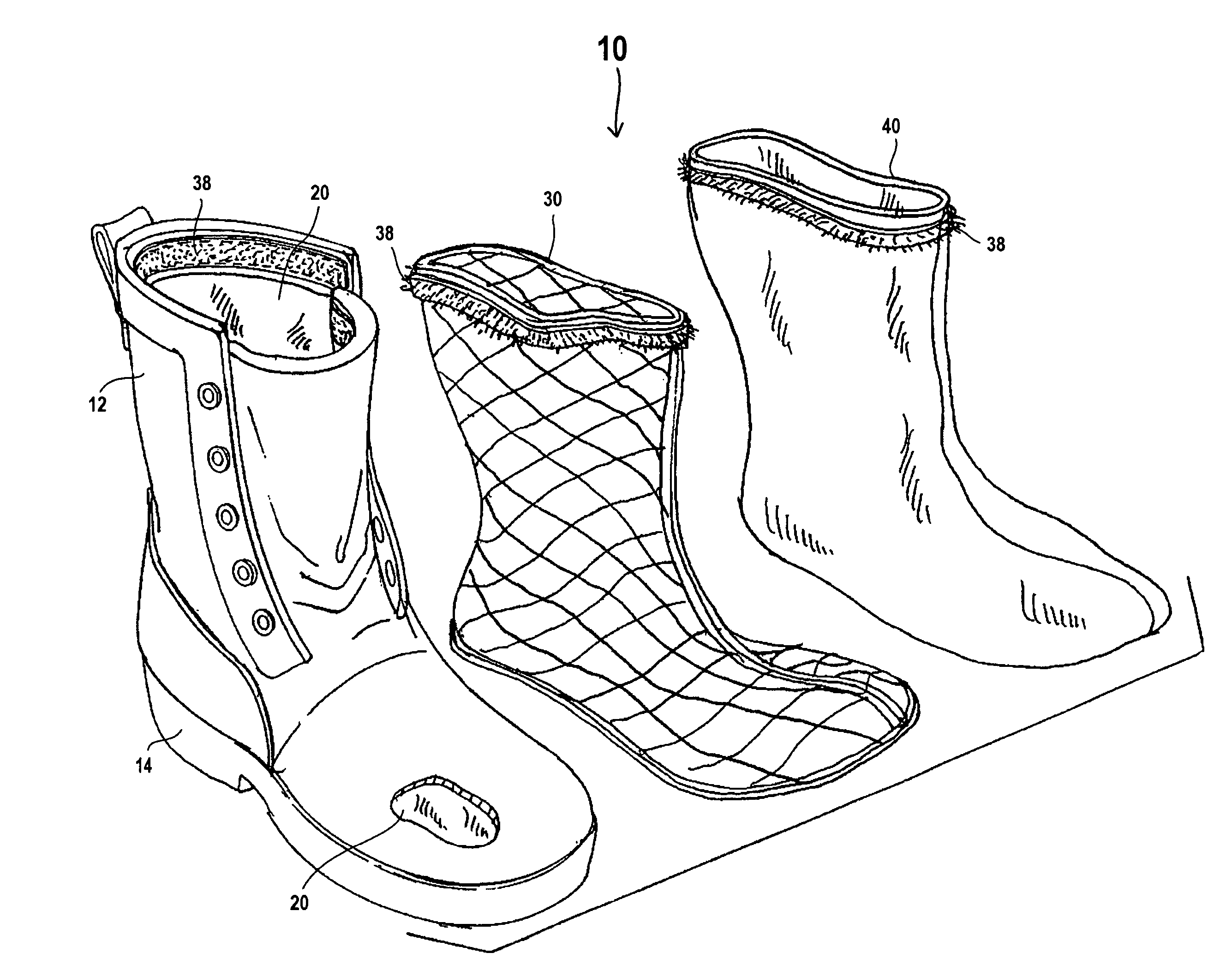 Boot with interchangeable booties