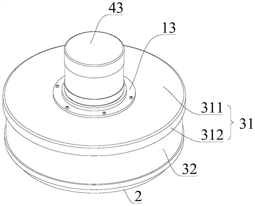 Vehicle-mounted visual acquisition module and its centrifugal cleaning device, unmanned vehicle