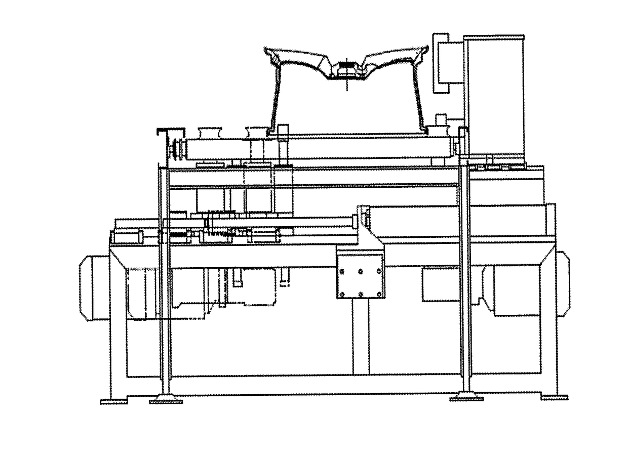 Online aluminum wheel burr removing machine