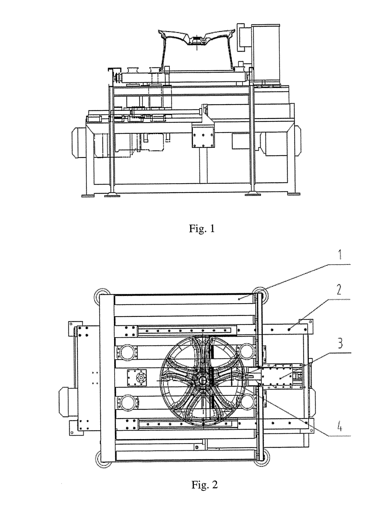 Online aluminum wheel burr removing machine