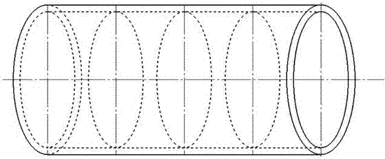 Correction method for large barrel type part heat treatment elliptical deformation in cold state