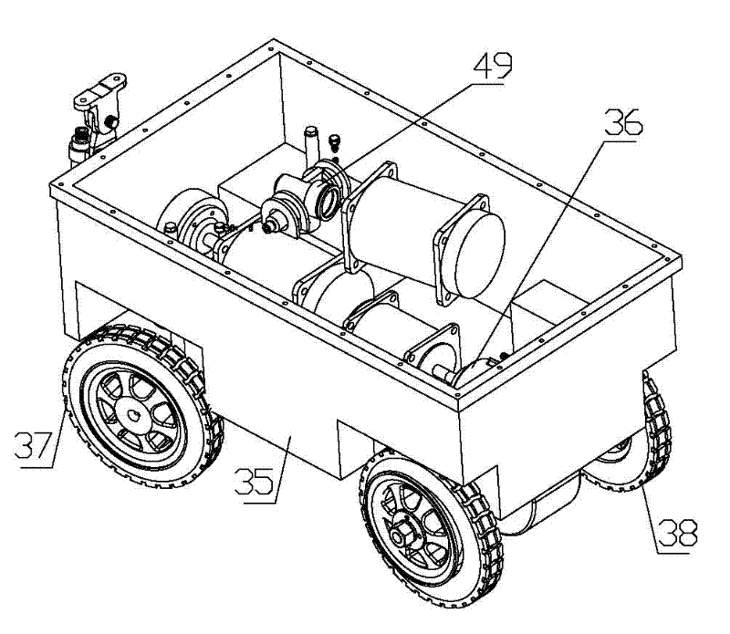 Sewage precipitation tank online washing machine, device for online washing of sewage precipitation tank and recycling of crude oil and using method