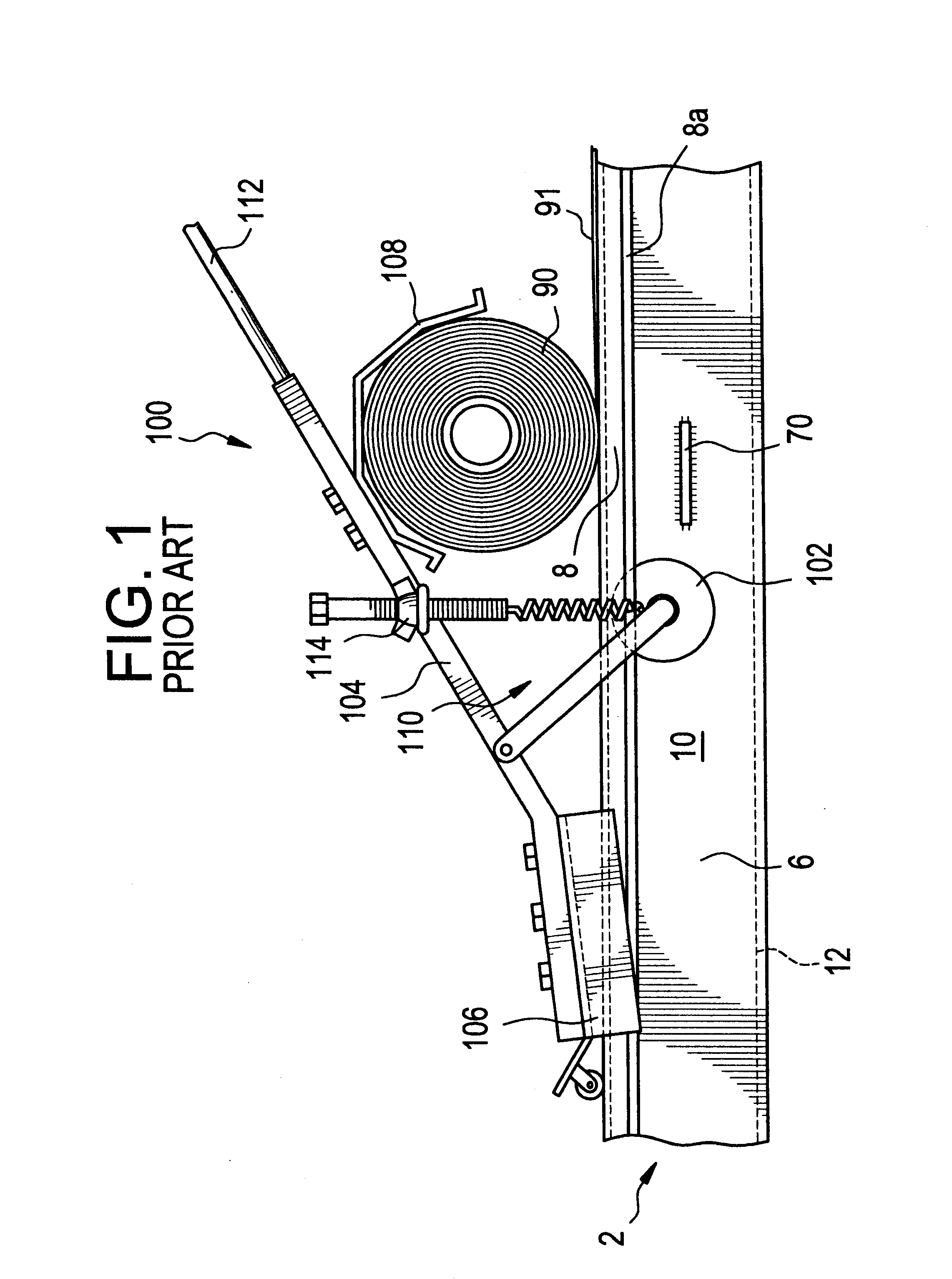 Rolled fabric dispensing apparatus and fall protection system and method