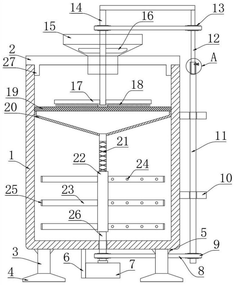 Water treatment device convenient for cleaning sewage filter screen plate