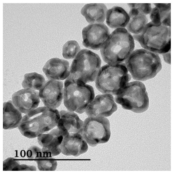 Magnetic particle-modified hollow gold nanoparticles as well as preparation method and application thereof