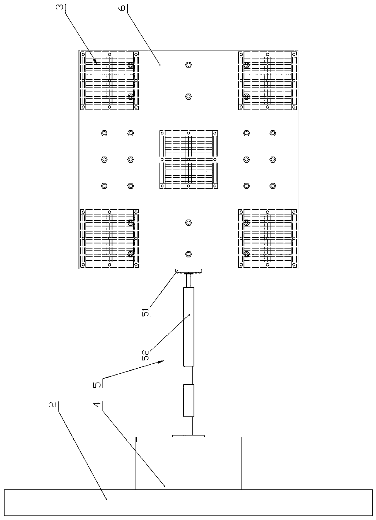 Earthquake simulation test device and method based on electro-hydraulic servo system