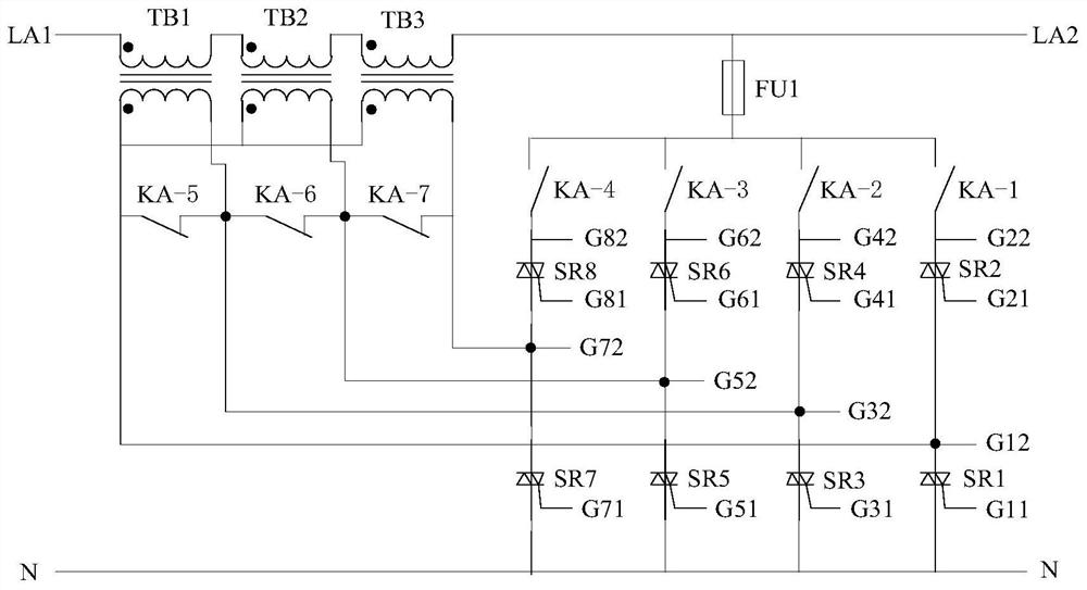 Compensated single-phase AC voltage regulator