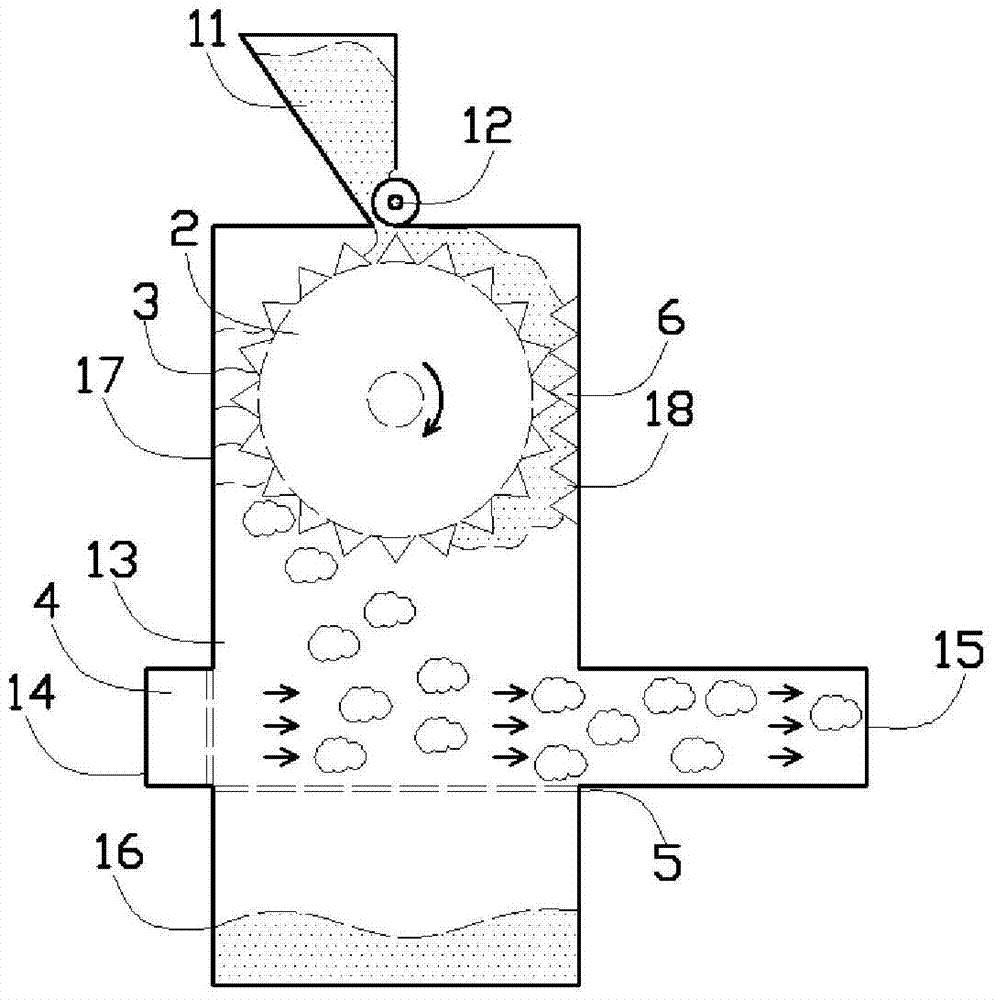 A roll-in cotton opener