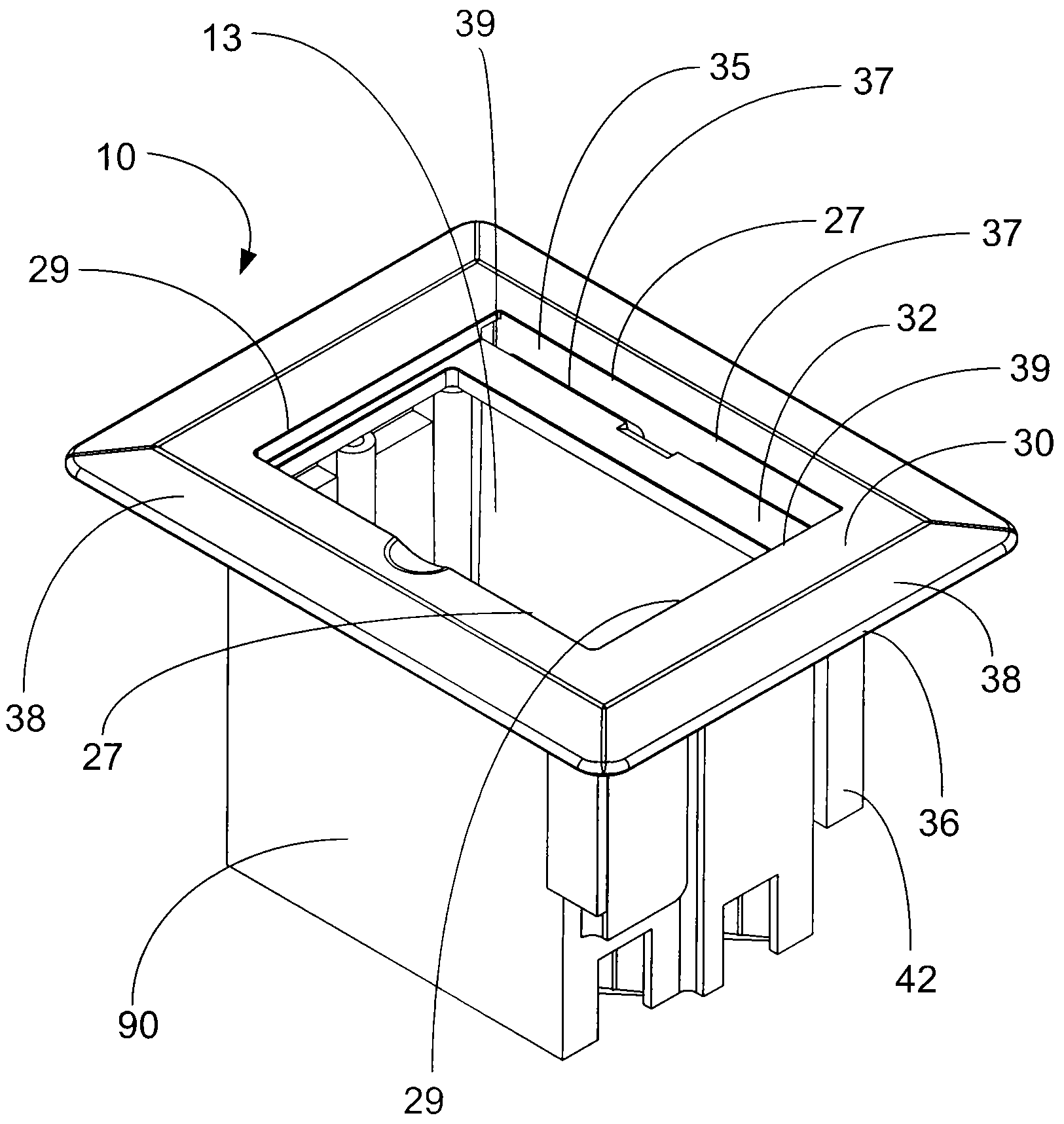 Protective device plate for an electrical box