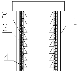 Inverted tooth gravel conveying pipe