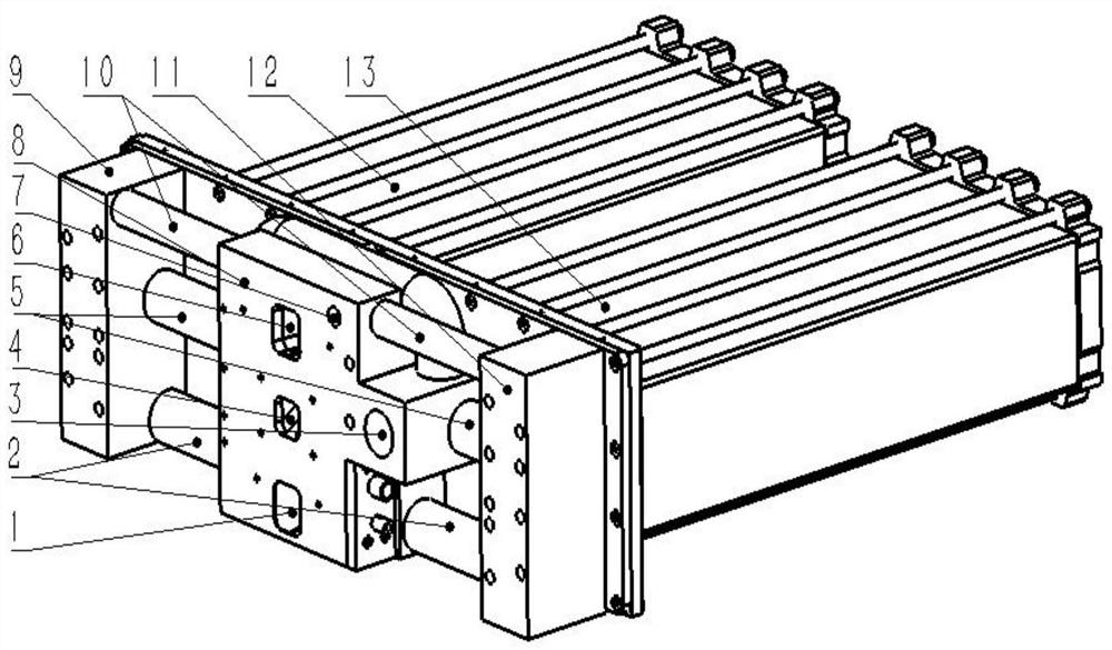 Manifold for double stack fuel cells arranged side by side and double stack fuel cells