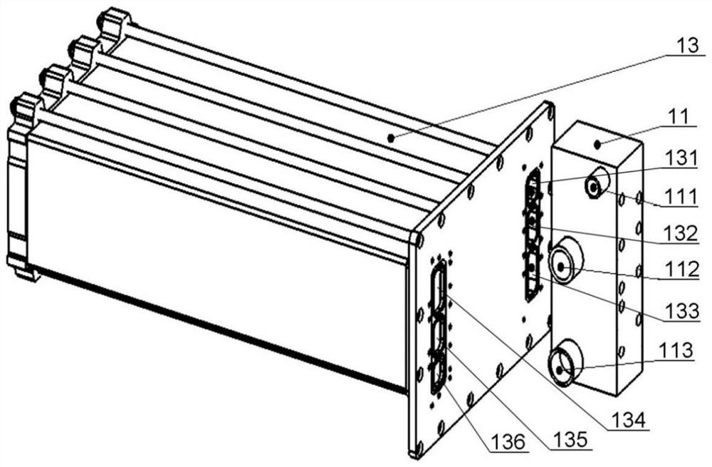 Manifold for double stack fuel cells arranged side by side and double stack fuel cells