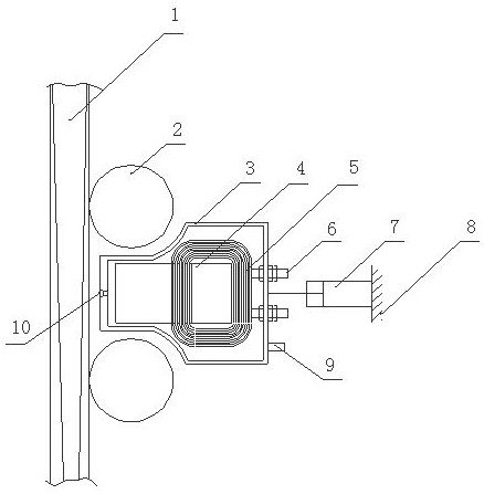 Electromagnetic stirring device and electromagnetic stirring method for slab continuous casting secondary cooling area