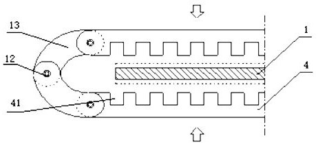 Electromagnetic stirring device and electromagnetic stirring method for slab continuous casting secondary cooling area