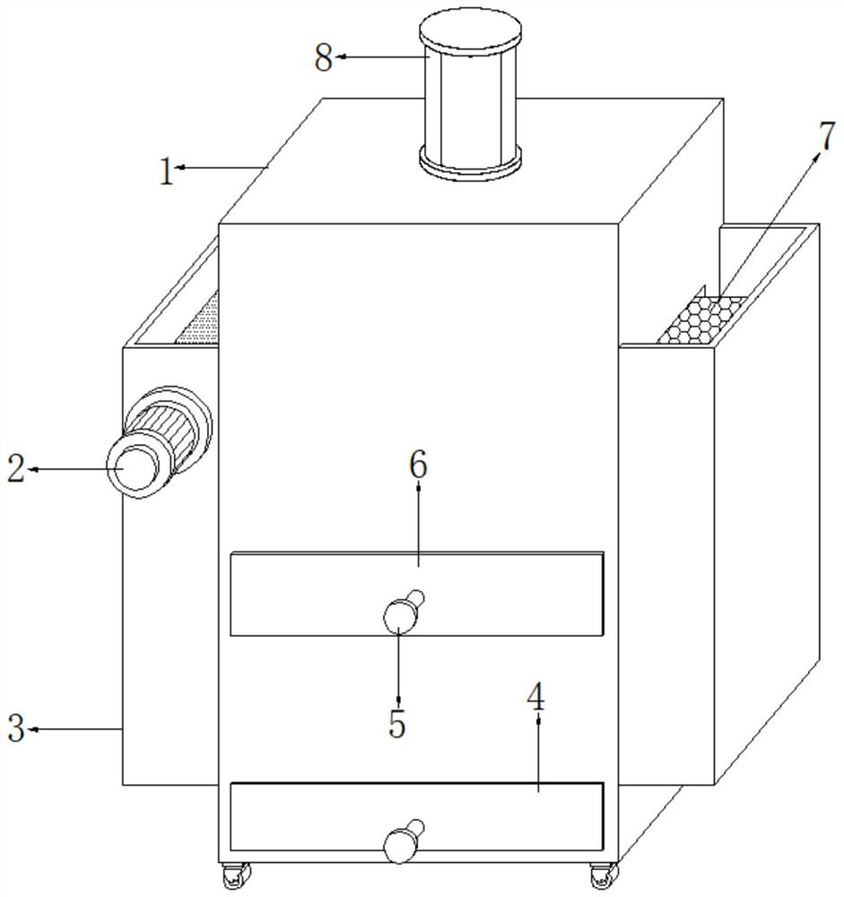 Mixed material screening device for waste battery treatment