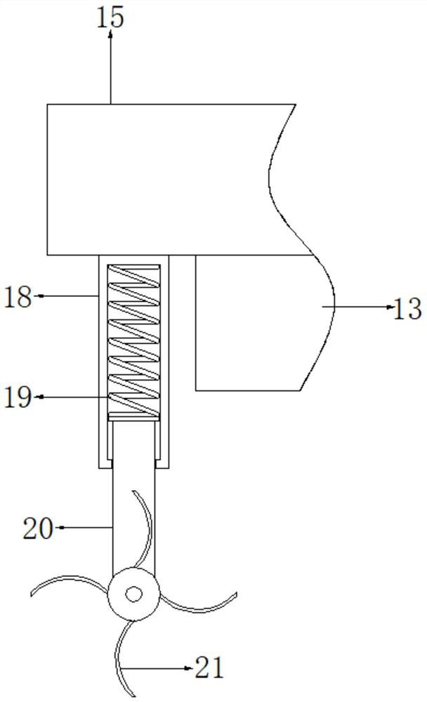 Mixed material screening device for waste battery treatment