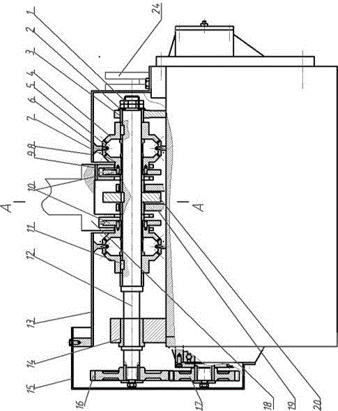 Double-circuit drive rotary lifting permanent magnet