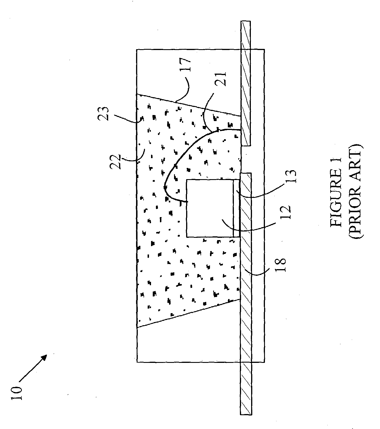 Light emitting diode utilizing a discrete wavelength-converting layer for color conversion