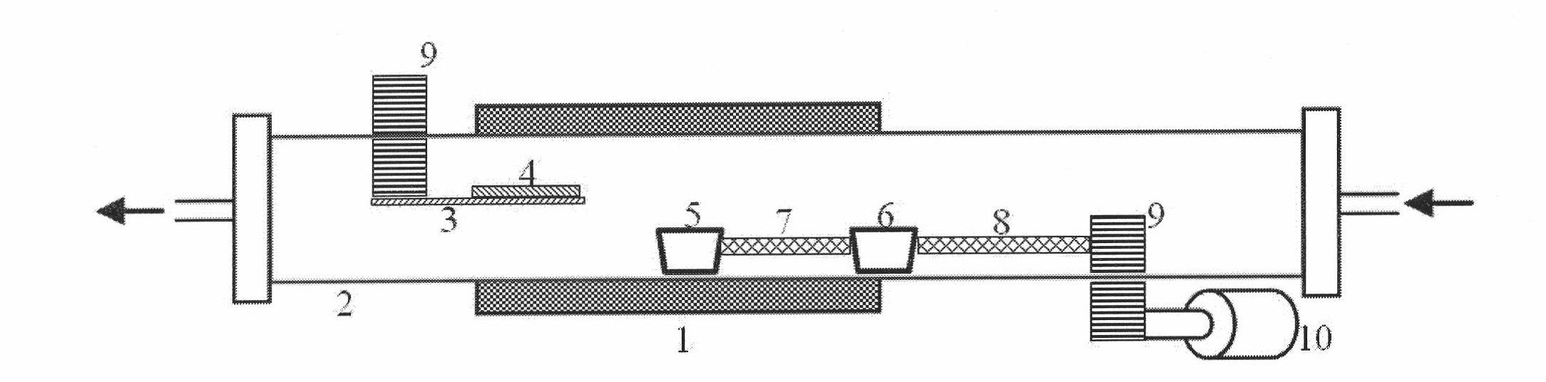 Method and device for preparing cadmium selenide sulfide nano material with monotonous and continuous variable band gap