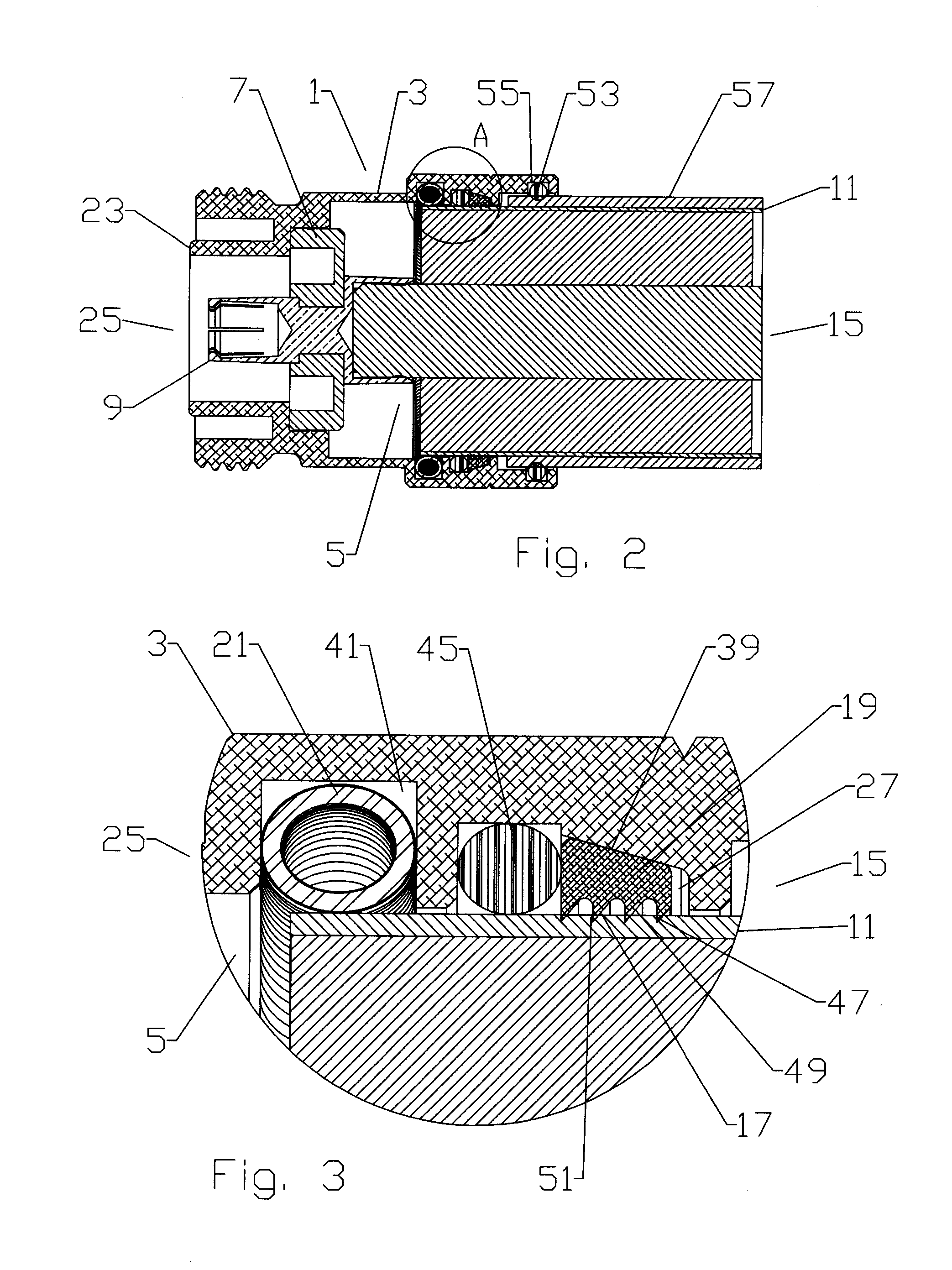 Coaxial connector for cable with a solid outer conductor