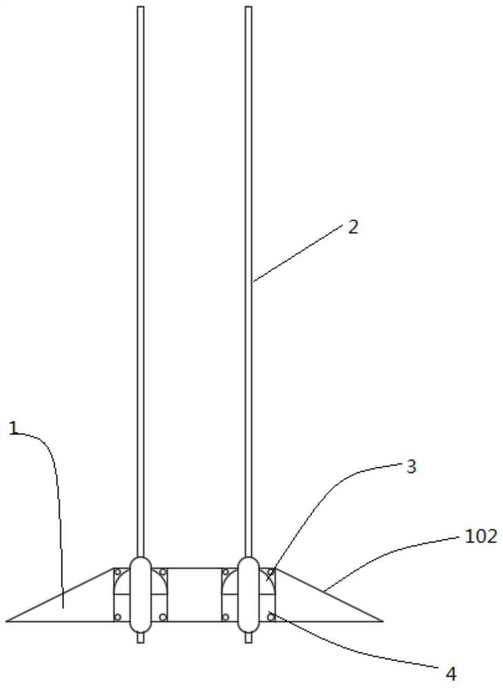 Lifting device based on four-column lifting machine