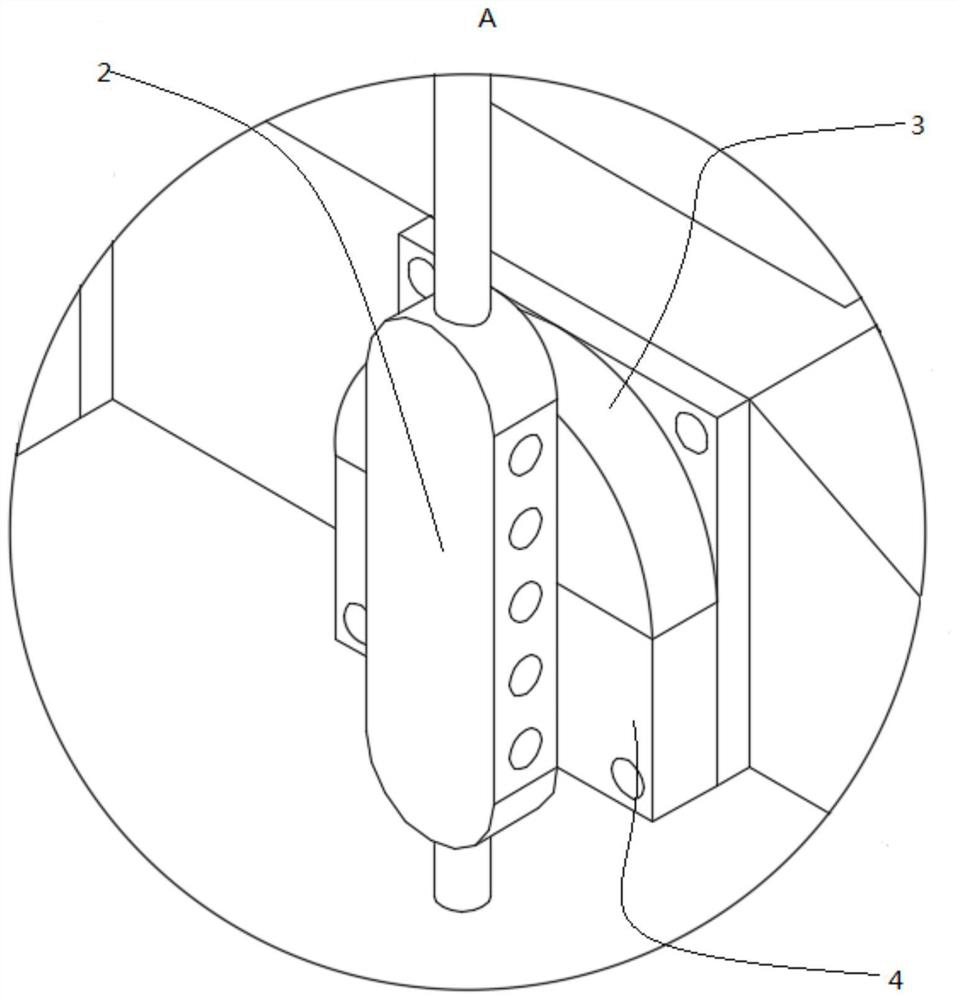 Lifting device based on four-column lifting machine