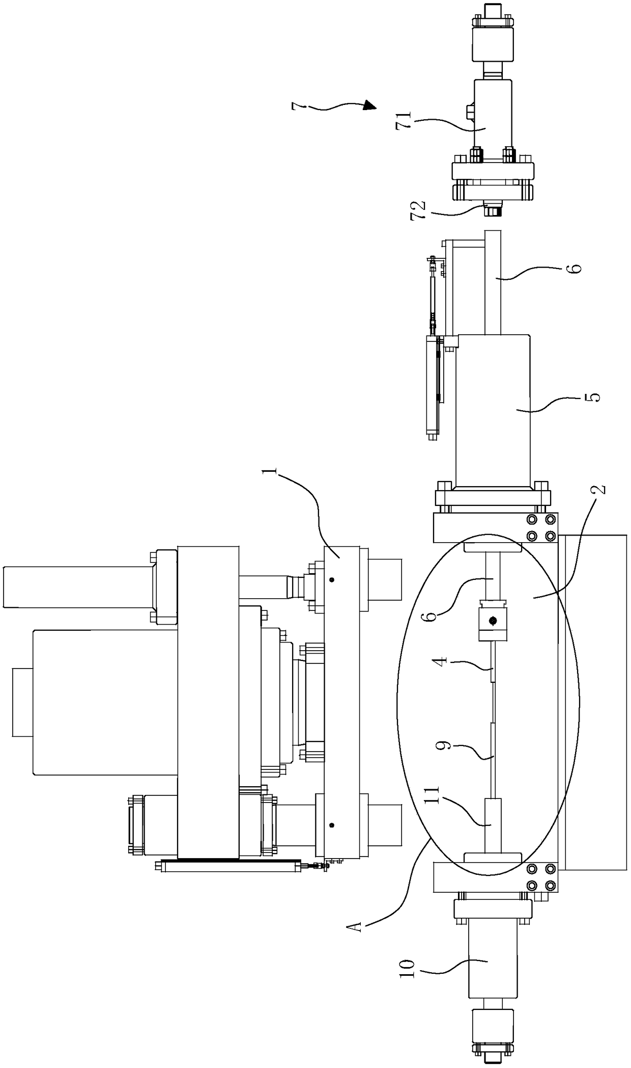 High-pressure-resistant tee forming machine capable of improving yield