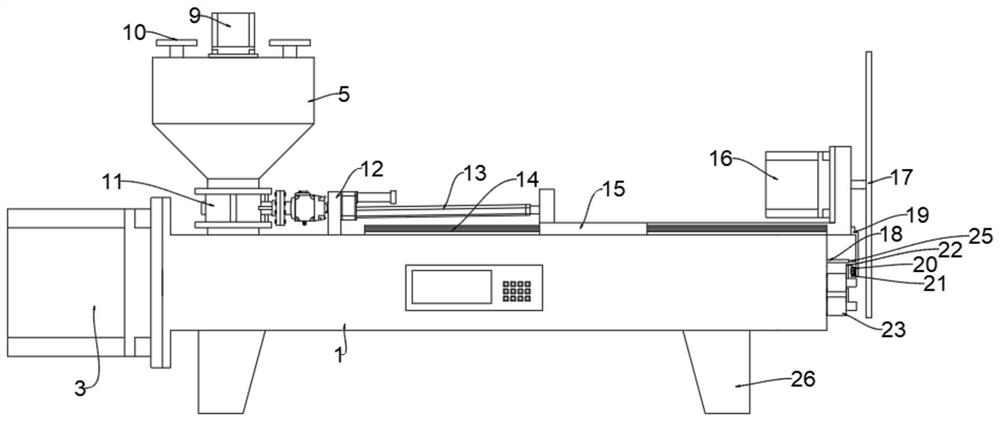 An extrusion device for producing composite insulating materials