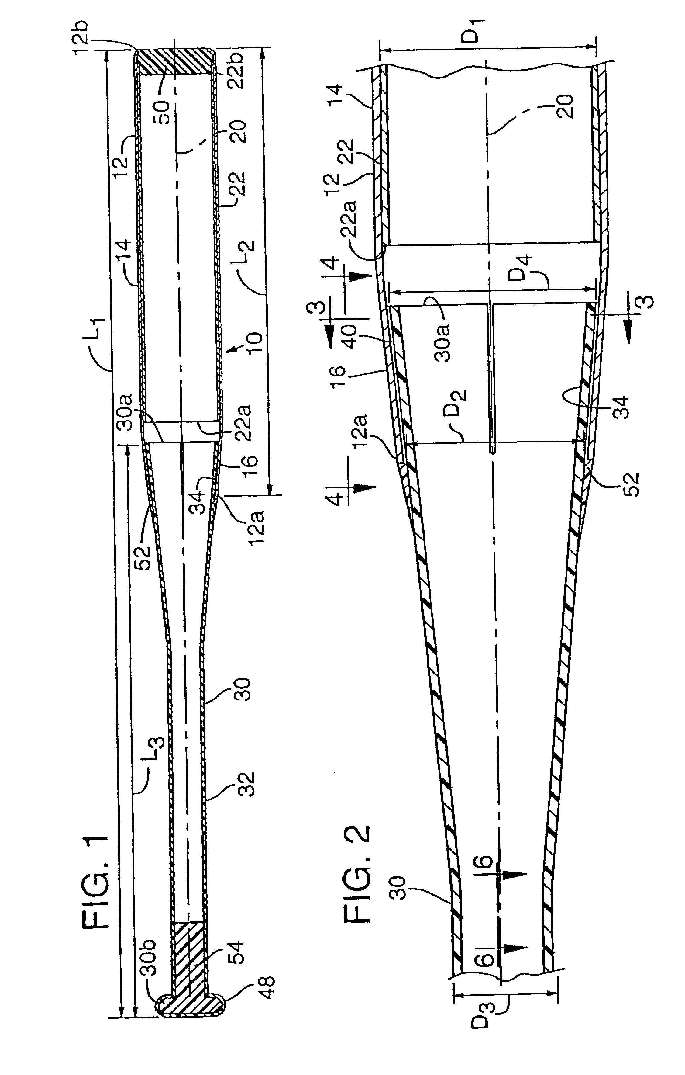 Bat with composite handle