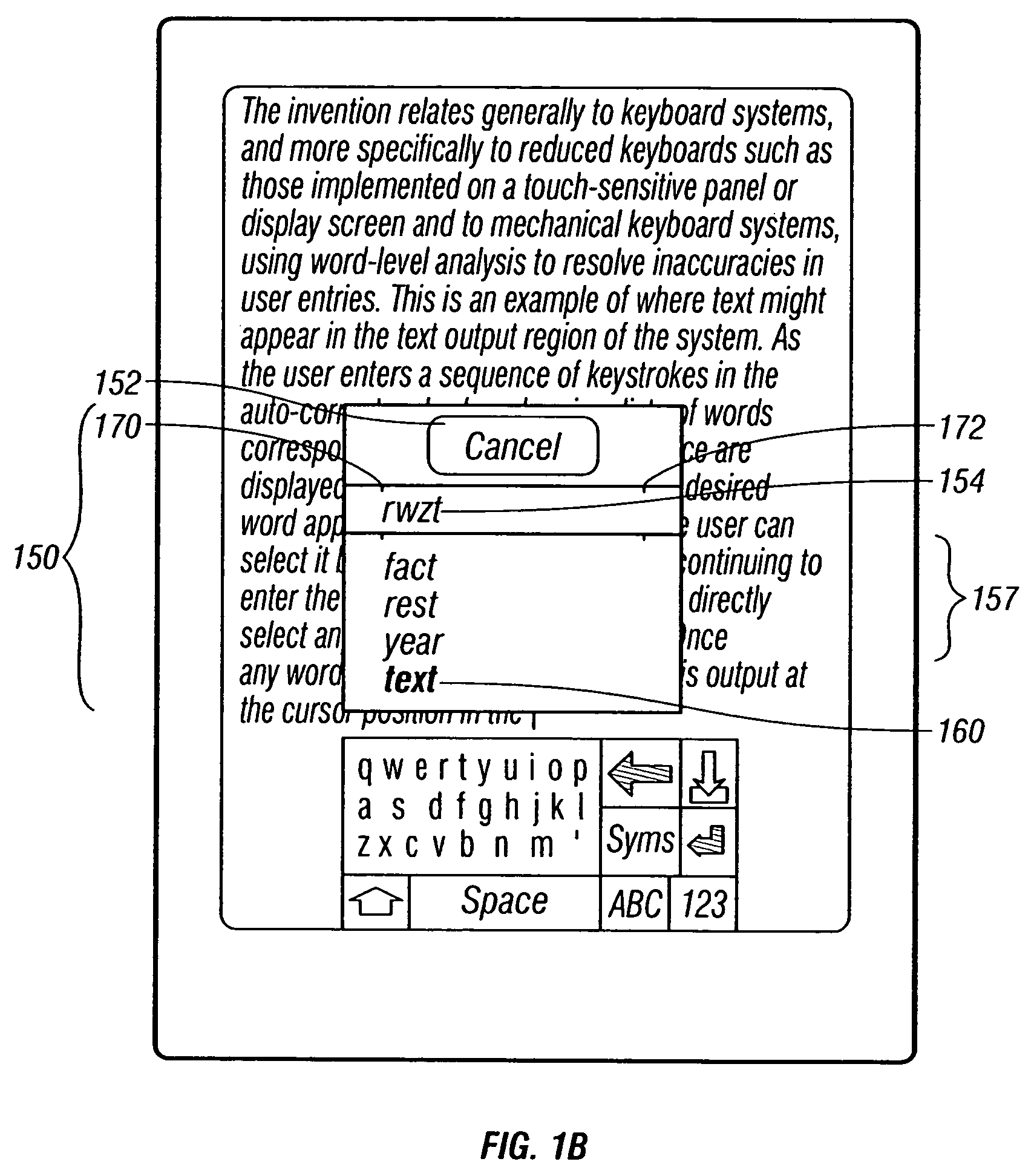 Keyboard system with automatic correction