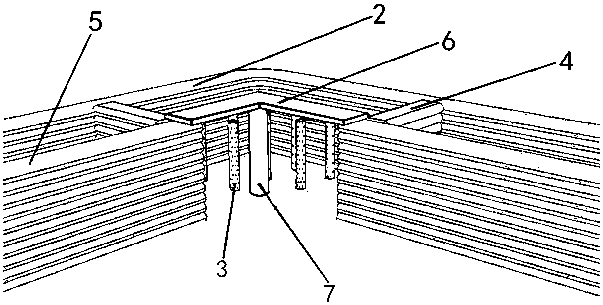 Field 3D printed wall column structure and construction method thereof