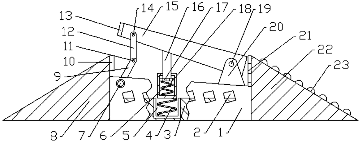 Unidirectional travel limiting device for roads and bridges