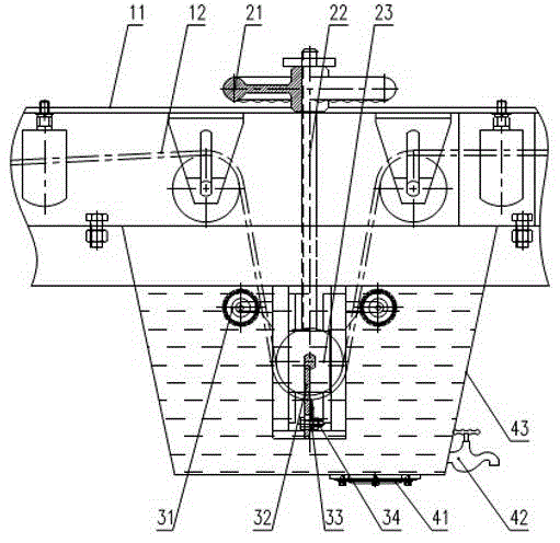 Belt cleaning device for belt conveyor of normal concrete pouring tunnel lining trolley