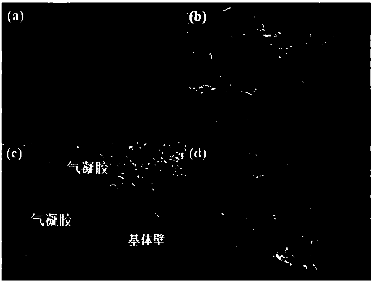 Preparation method for foaming-cement reinforced SiO2-TiO2 composite aerogel material