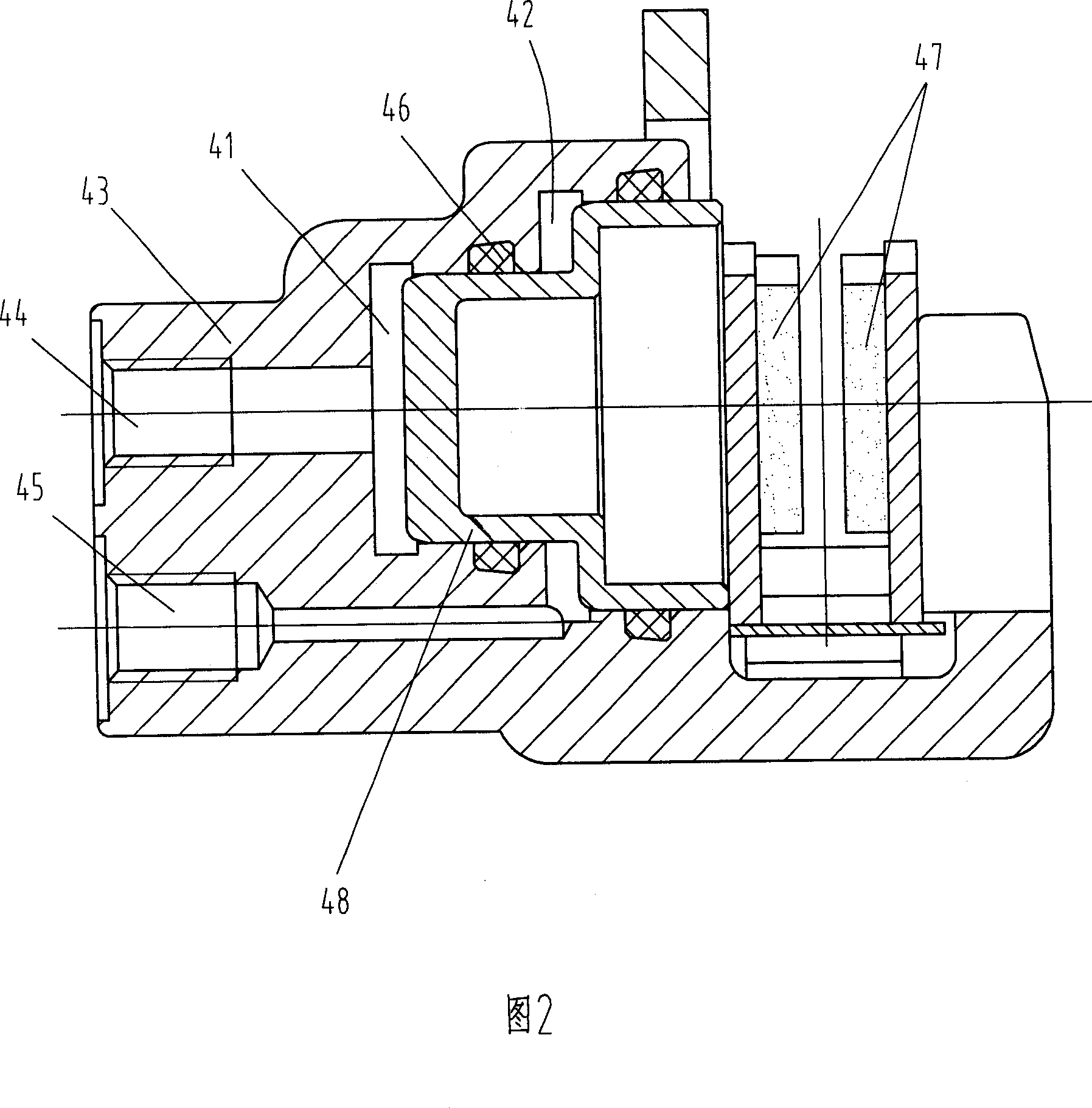 Four-wheel braking double circuit hydraulic braking arrangement