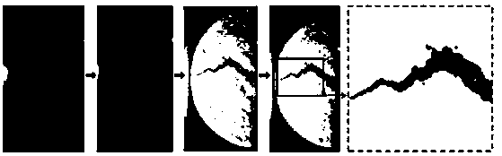 Rock type-I fracture crack speed and fractal dimension determination method