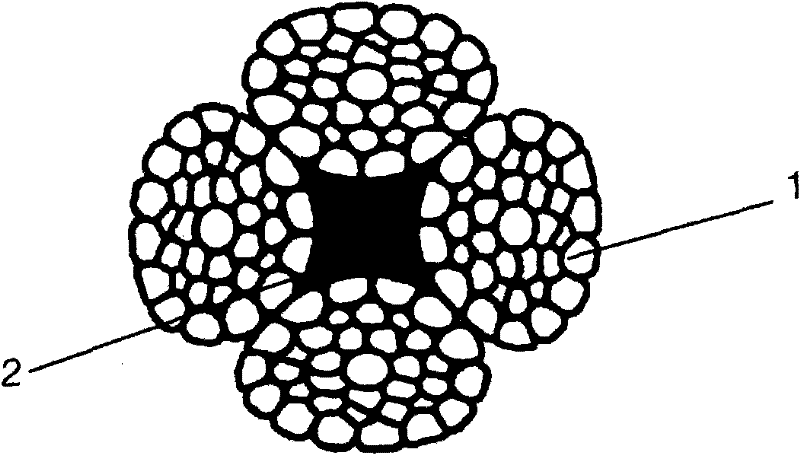 Single-layer four-strand non-rotating steel wire rope and manufacturing process thereof