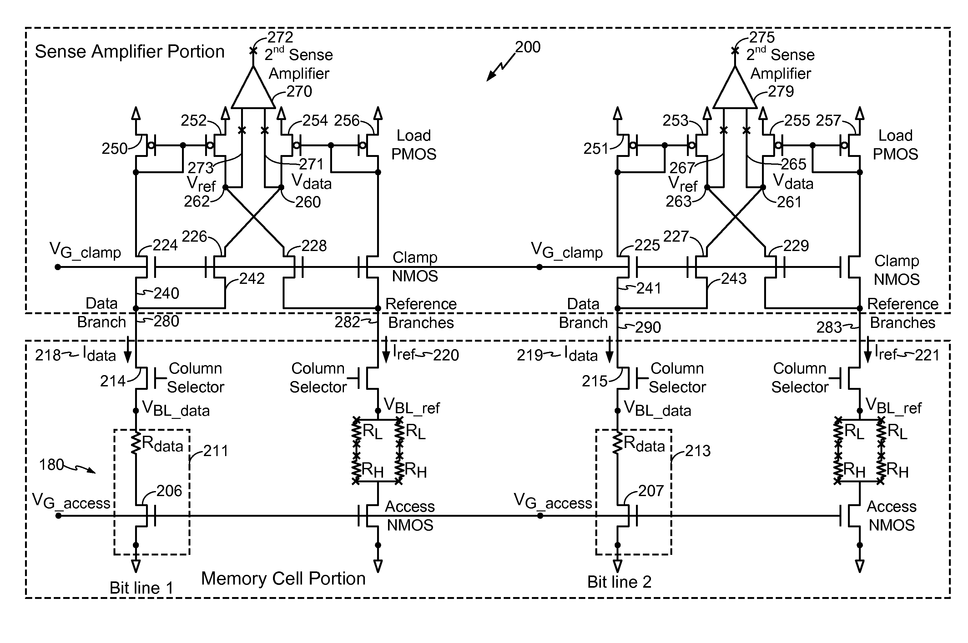 Split Path Sensing Circuit