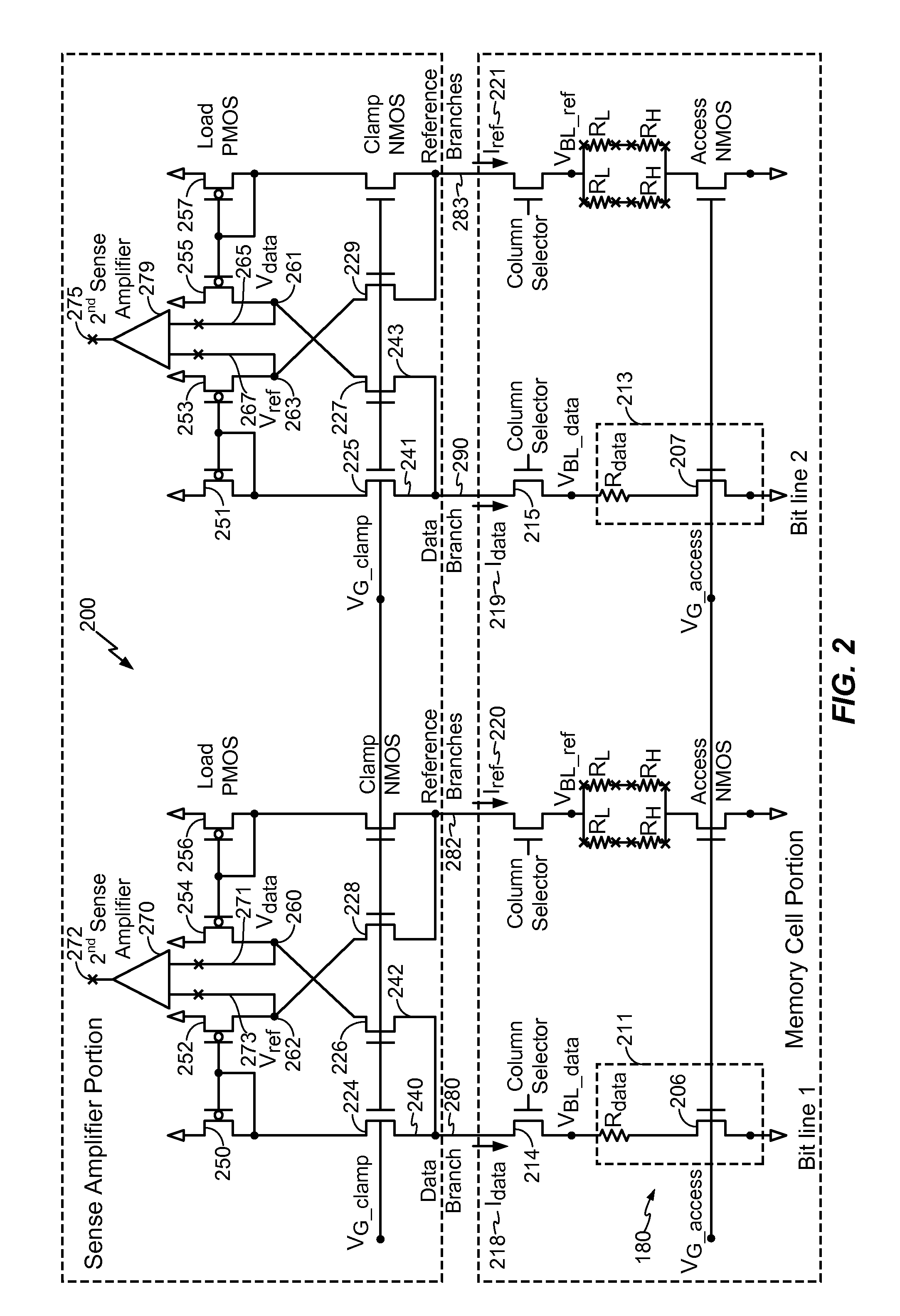 Split Path Sensing Circuit