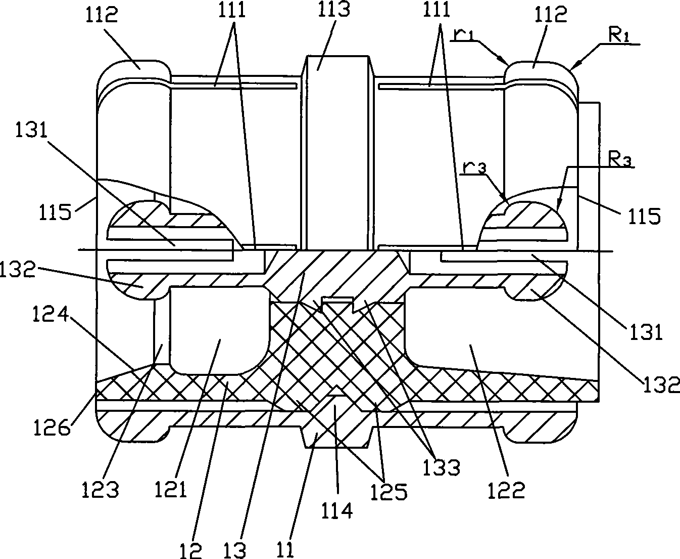 RF coaxial connector capable of slight bias insertion