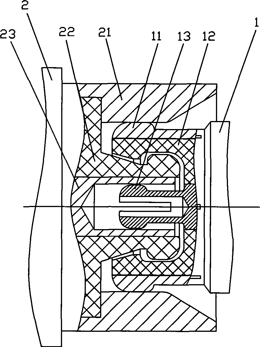 RF coaxial connector capable of slight bias insertion