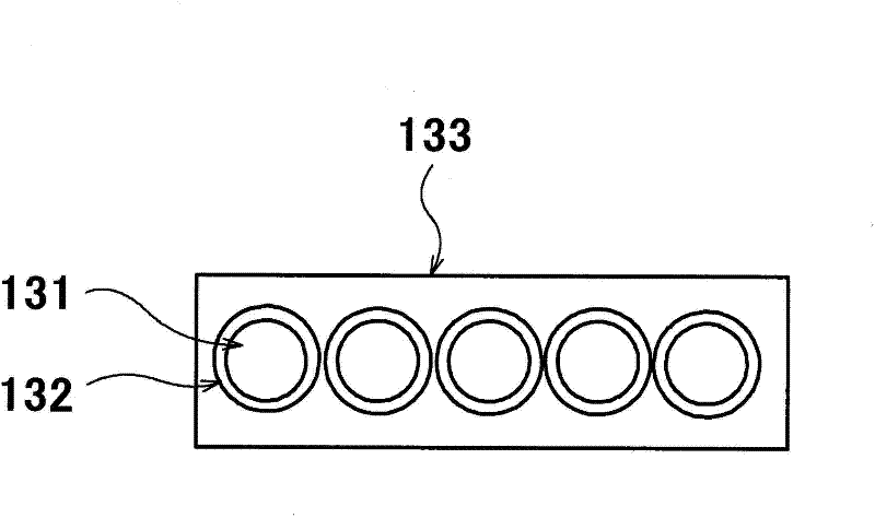 Fiber electrode and fiber cell, and method for producing same, facility for producing fiber electrode and fiber cell