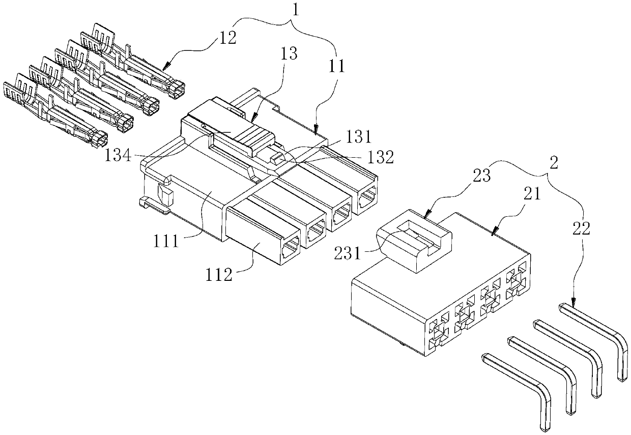 Electric connector and connector combination with electric connector