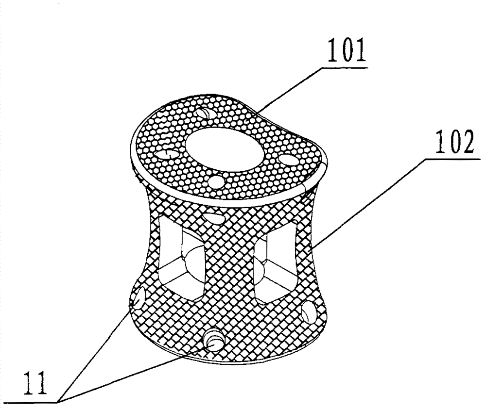 Self-stabilization artificial vertebral body