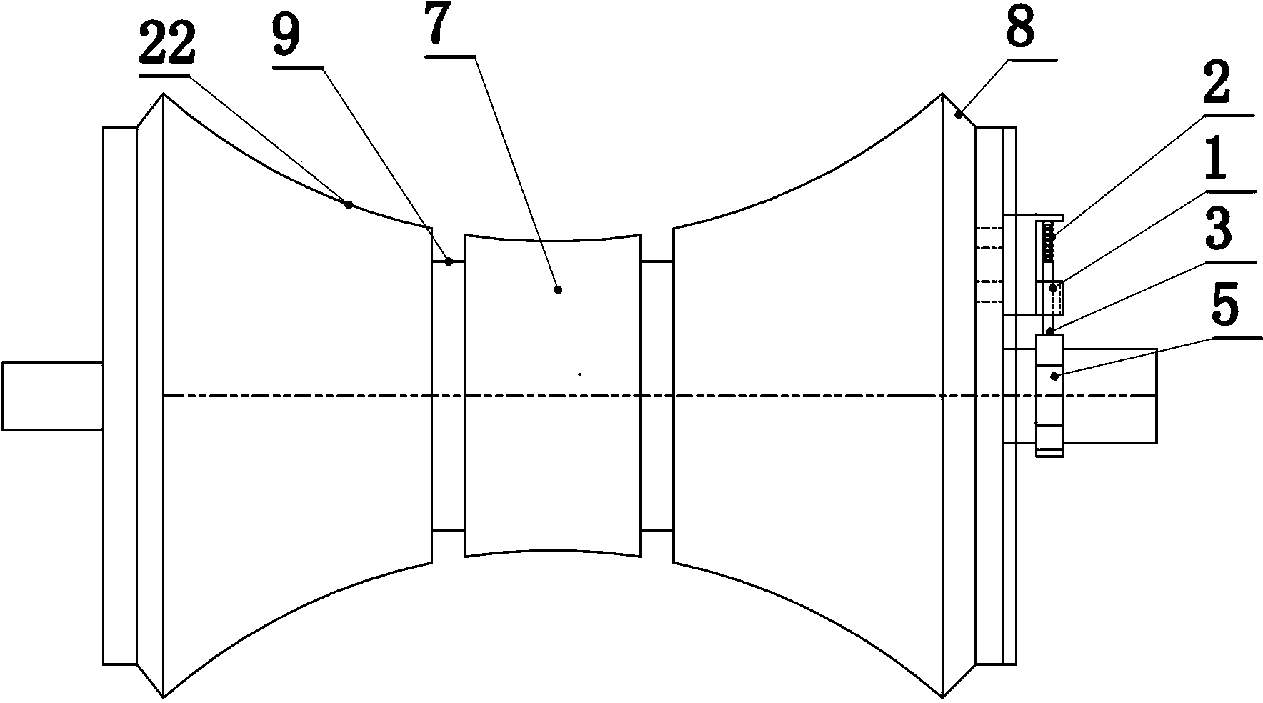 Oriented quantitative arc support roller