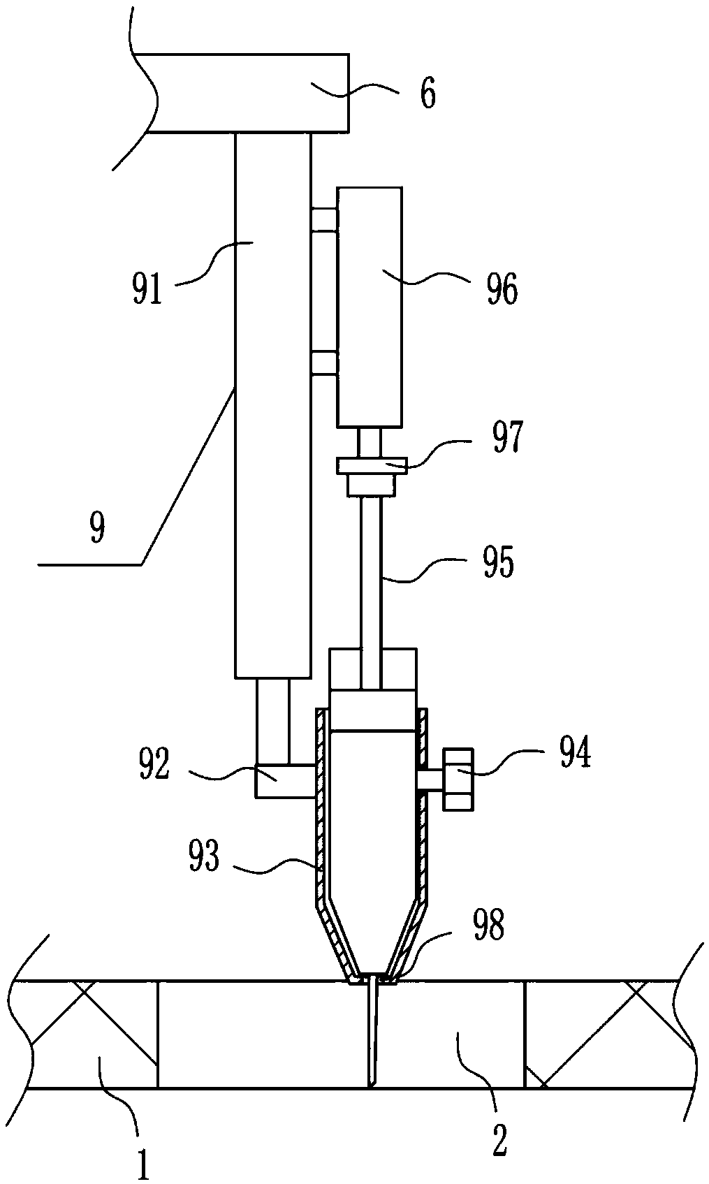 Anaesthetizing auxiliary device for veterinary surgery