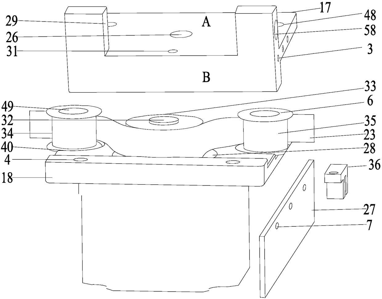 A barcode scanning device for blood preservation cold storage